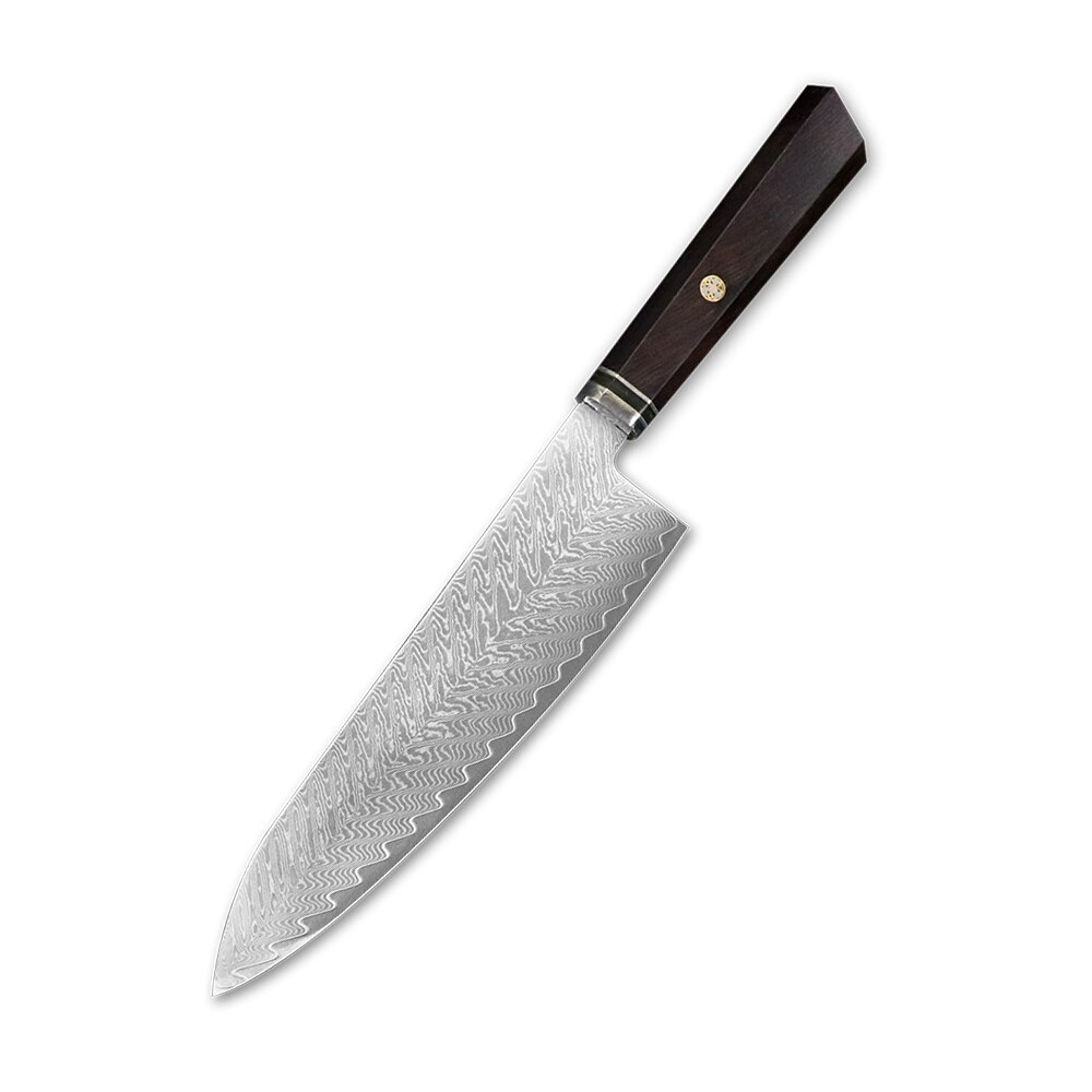 Sharp DIY chef Santoku knife blank VG10 Damascus steel blade material semi-finished knife embryo Japanese style Meat cleaver: B