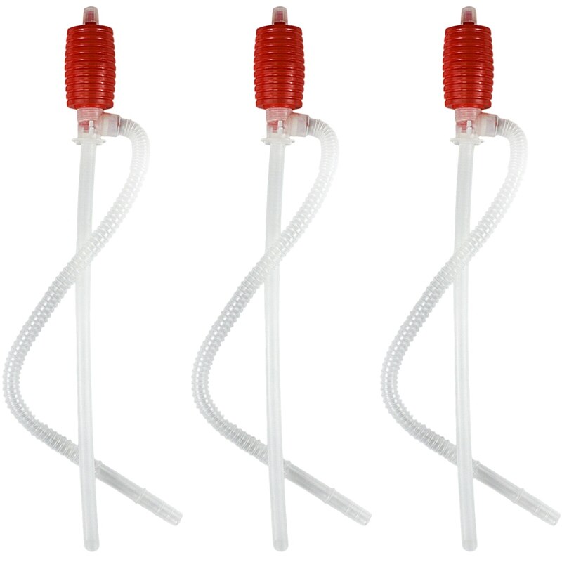 3Pcs Universele Brandstof Overdracht Sifon Pomp-Grote Knijpen Sifon Voor Grasmaaiers & Handmatige Pompen Benzine, water, Alcohol