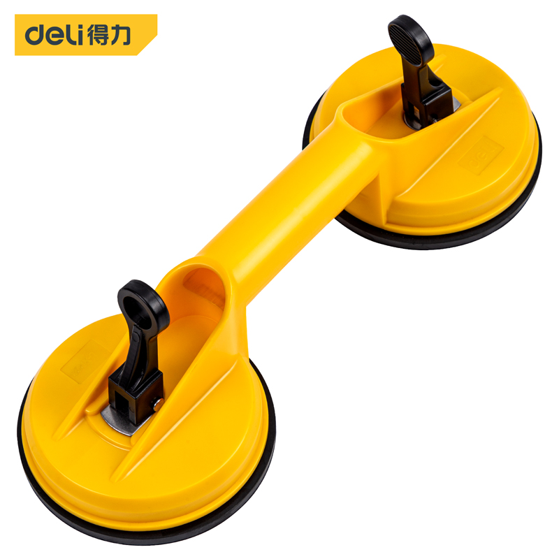 Deli ABS Vacuum Suction Cup 12/40/80/120kg Bearing Capacity Heavy Duty Vacuum Lifter for Granite Tile Glass Manual Lifting Tools: Red