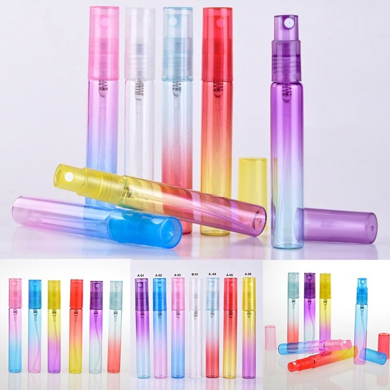 8ml mini draagbare kleurrijke glazen parfumflesjes met verstuiver, lege cosmetische containers voor reisvloeistofdispenserflesjes: Default Title