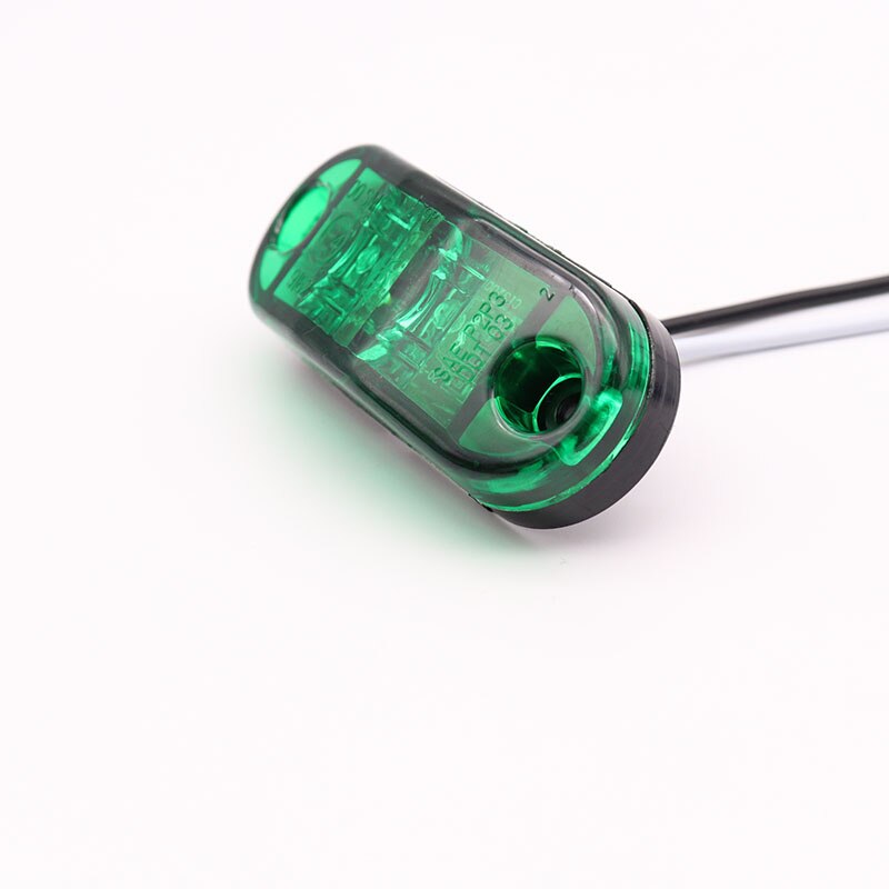 2Pcs 12V / 24V LED Side Marker Lights Car External Lights Warning Tail Lights Trailer lights Truck Auto Lorry Lamp Green