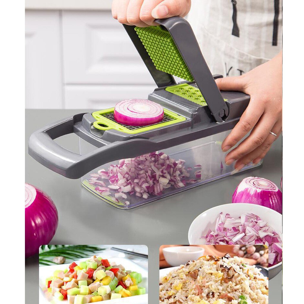 Fullstar Vegetable Chopper Food Chopper Dicer with 7 Blades Multifunctional vegetable chopper Kitchen Potato shredder 813