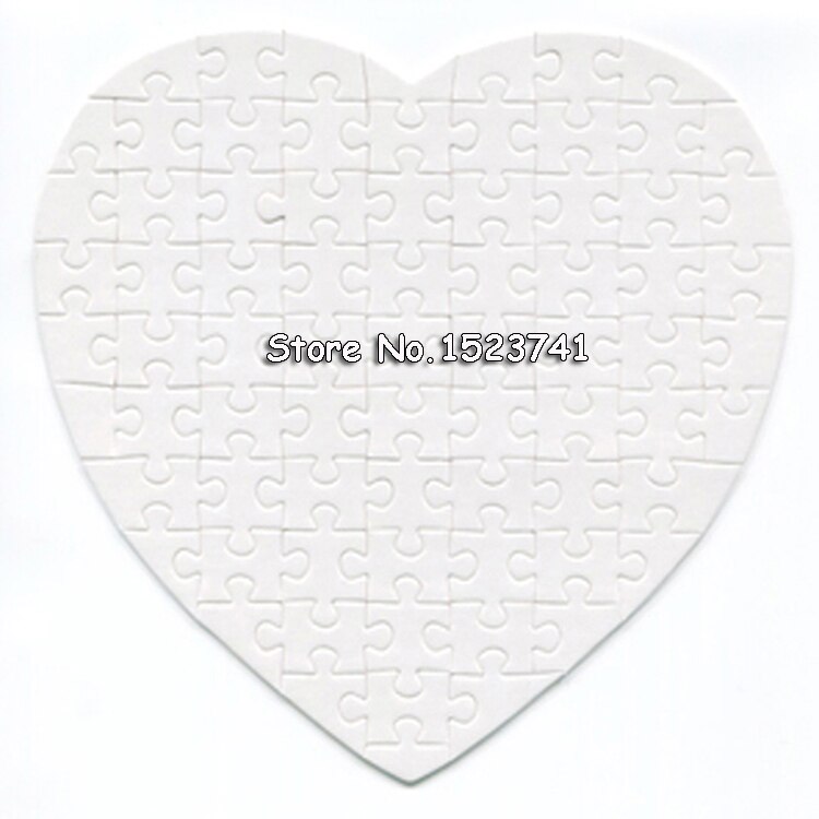 10 Sets Heart Size Hardboard Sublimation Blank Jigsaw Puzzle Love Style