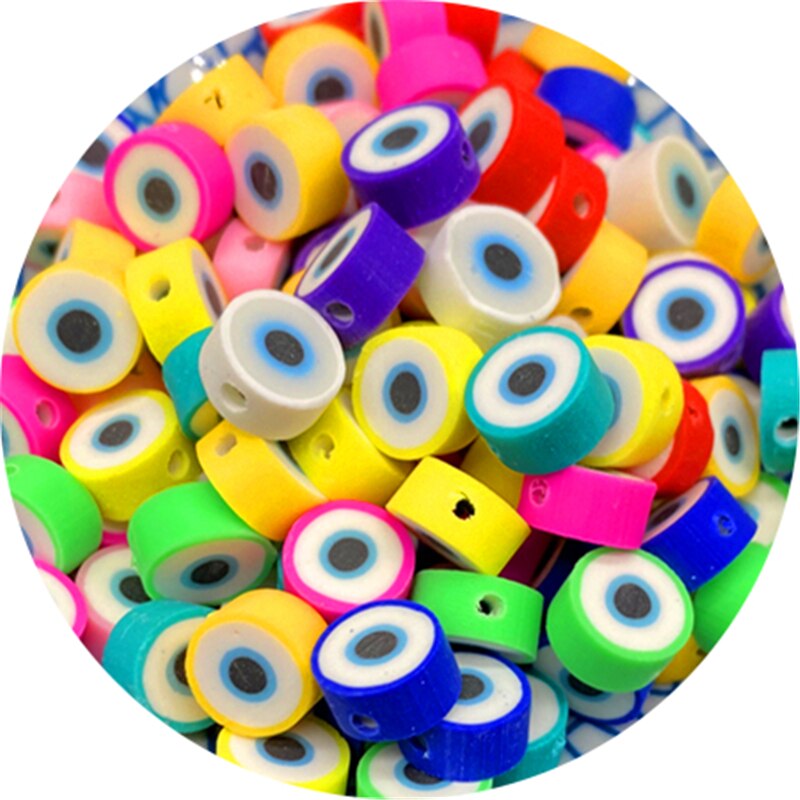 30 teile/los 10mm Tonne Perlen Runde bilden Auge Tonne Abstandshalter Perlen Polymer Ton Perlen Für Schmuck, sterben DIY Handgemachten zubehör: mischen Farben