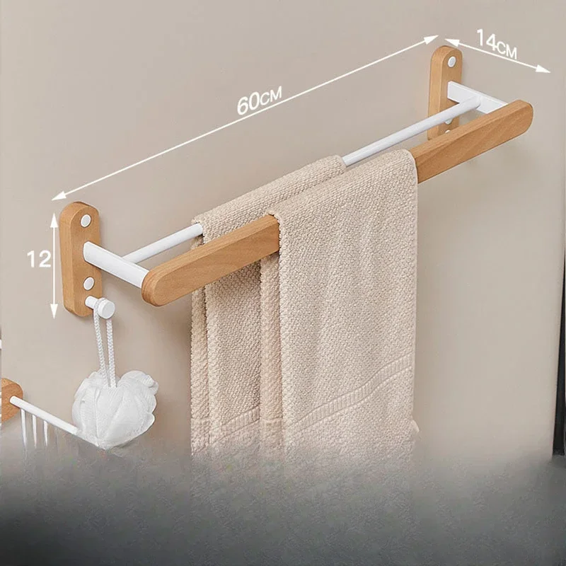 Badezimmer-Handtuchhalter aus Holz, Badregal-einstellen, Dusch-Organizer-Regal, Zauberstab-Badewannenregal aus Holz, Eckregal für Waschraum, Haartrocknerhalter: Pflaume
