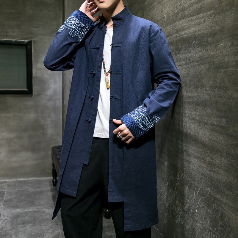 Online Chinese Winkel Hanfu Mannen Traditionele Chinese Kleding Voor Mannen Katoen Chinese Shirt Mannelijke Cheongsam Kung Fu Kleding 10605