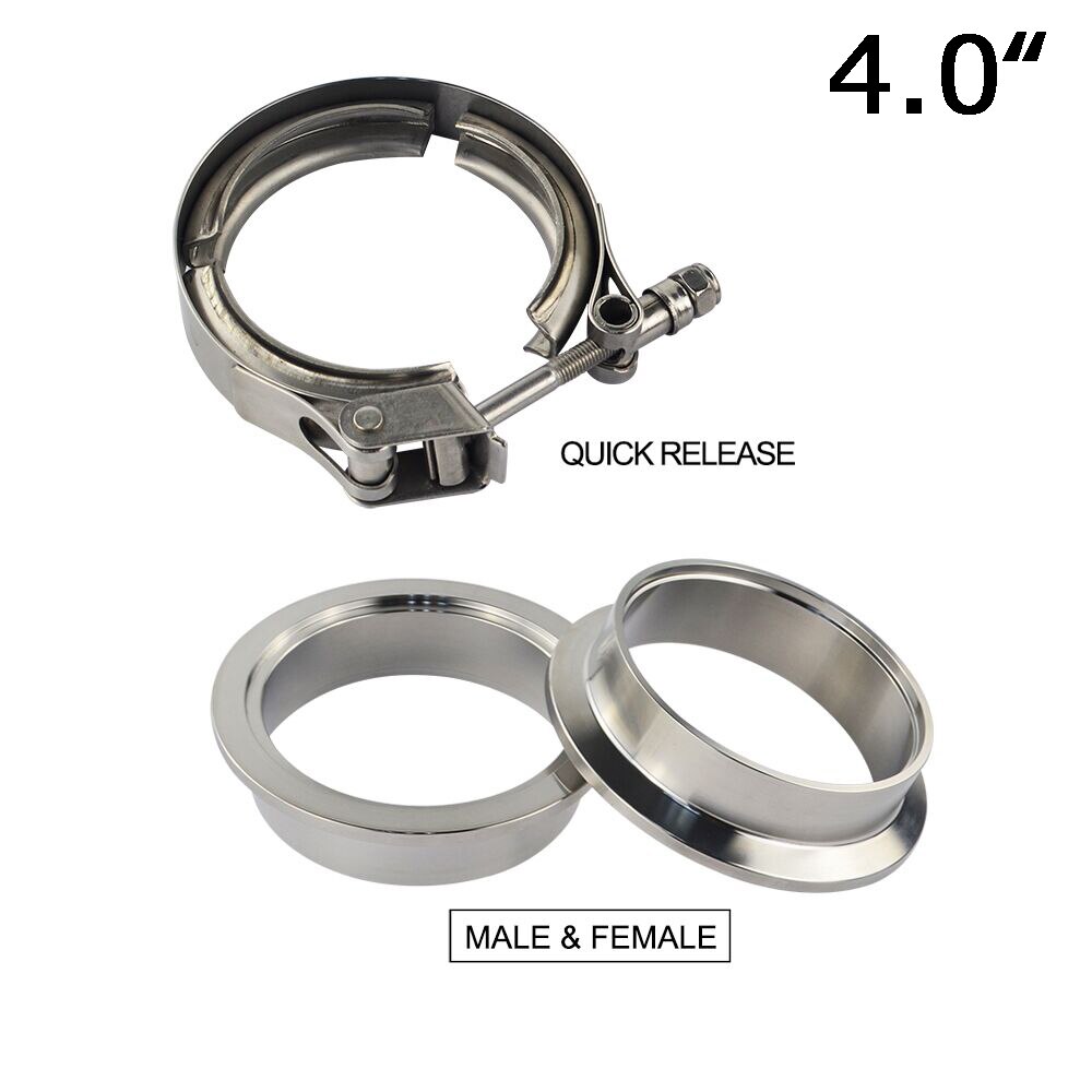 2 &quot;2.5&quot; 3 &quot;3.5&quot; 4 &quot;Rvs Auto V-Band Mannelijke Vrouwelijke Uitlaat Flens vband Klemmen V Band Klem Kit 1.5 2.5 3 Inch Clip