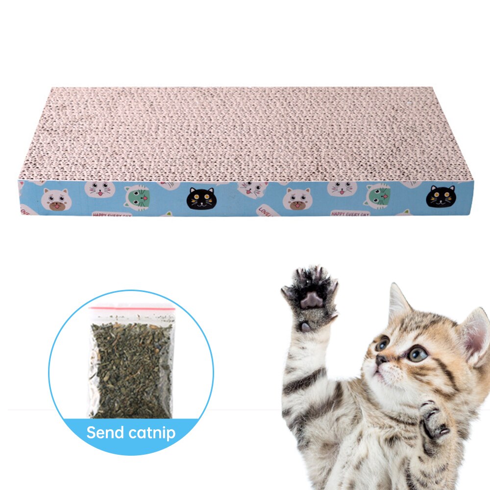 Rascador para gatos, almohadilla para pulir uñas, muebles interactivos de protección, juguete de gato de gran tamaño, juguete gato rascador de cartón: 43x21.5x3.8cm 05