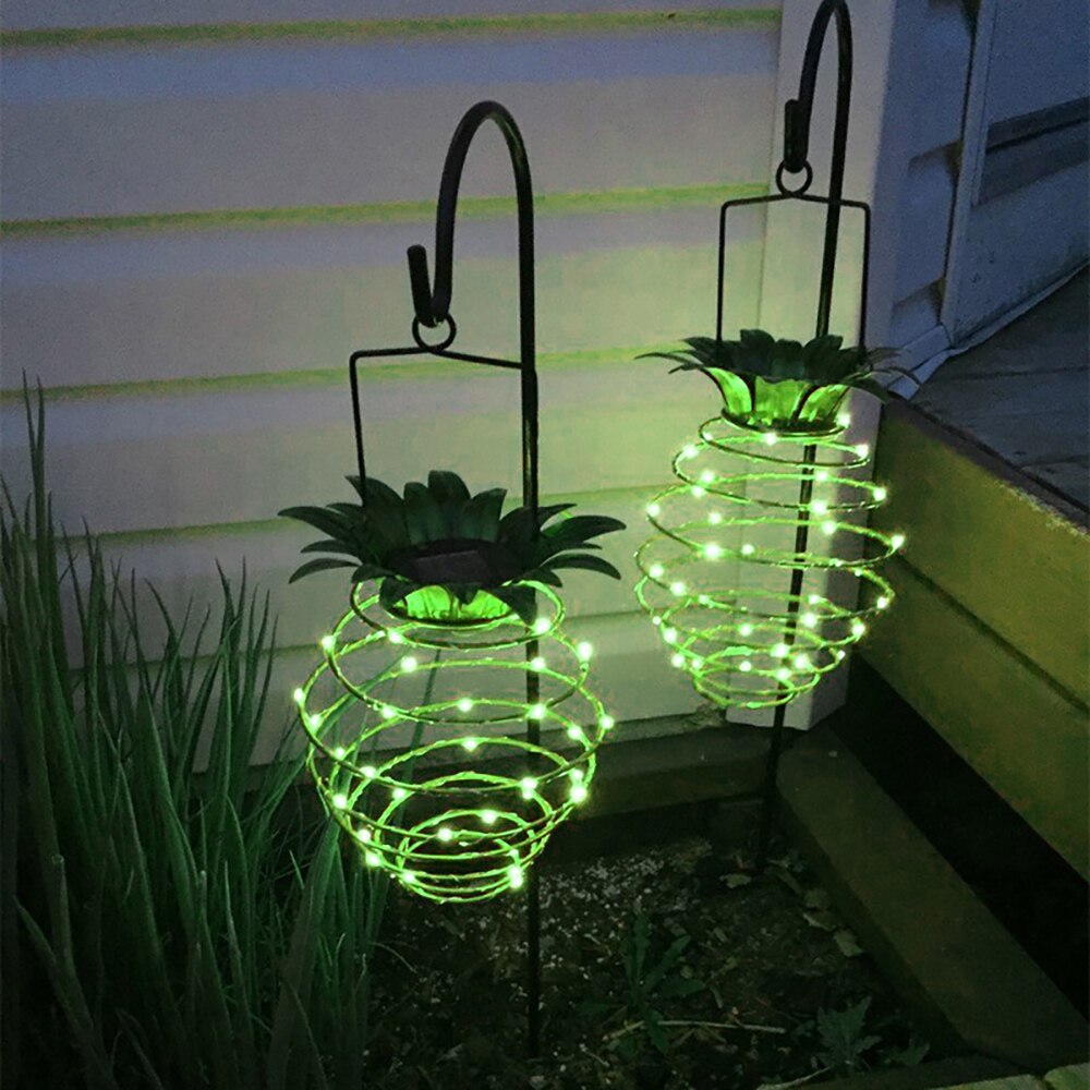 2 stuks nieuwe ananas zonnelampen tuinpad hangende verlichting lichtsnoer led buitenlamp straat tuindecoratie