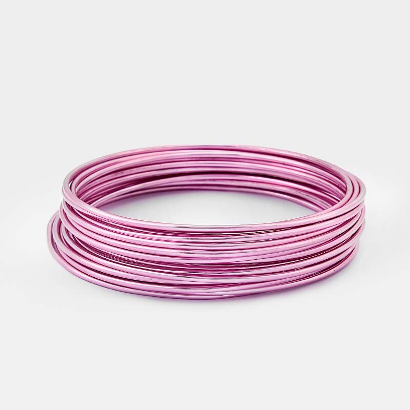 5 meter/Roll von 2mm Vielseitig Gemalt Aluminium Handwerk Floristik Draht Für DIY Handgemachte Schmuck Zeug: 12 Light Pink