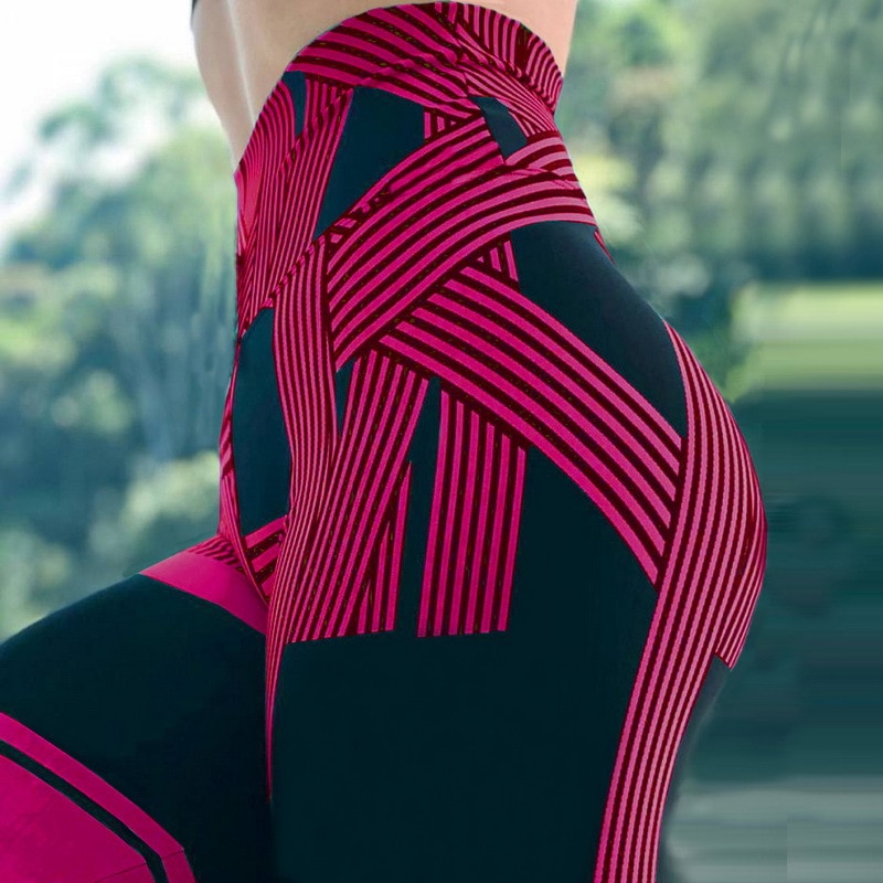 Nadanbao raidalliset legginsit naisille fitness housut 3d painatus push up urheilu leggins slim workout legins: Hy-kyk 2114 / M