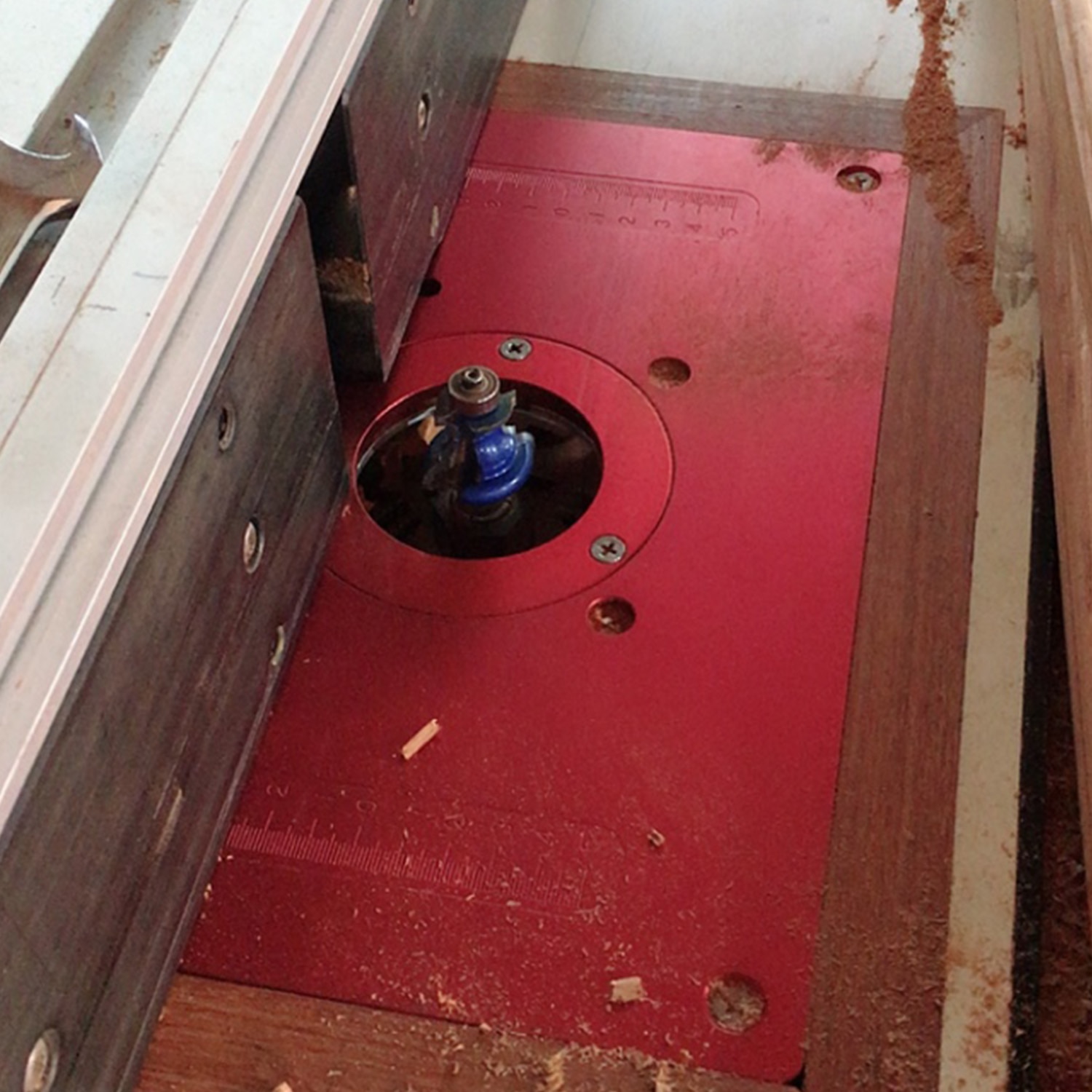 Universal Router Table Saw Insert Base Plate Kit Red Board Trimming Machine Flip Board for Woodworking