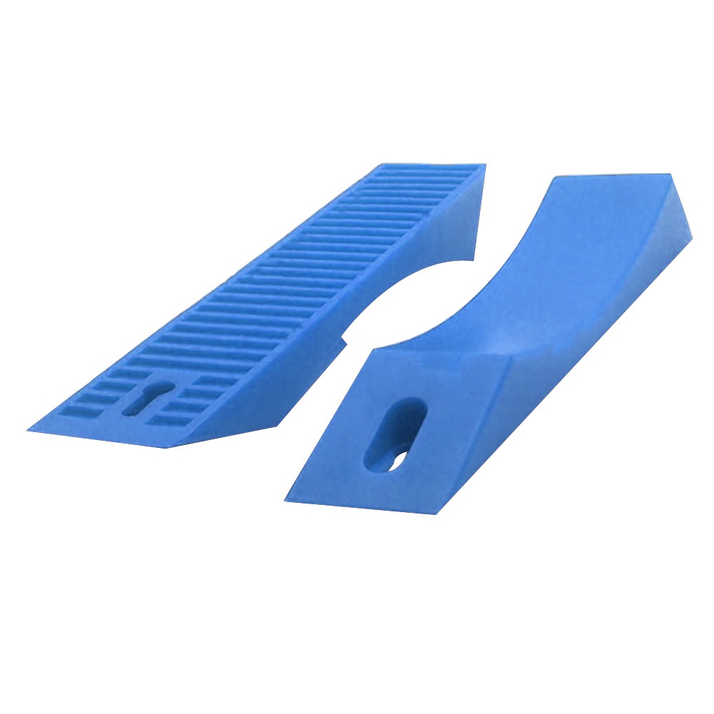 2Pcs Thicken Weightlifting Silicone Mat Barbell Dumbbell Training Anti-Slip Protection Pad Cushion For Body Building: Blue