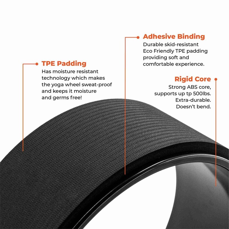 Yoga Wheel Most Comfortable Yoga Prop Wheel Perfect for Back Pain Stretching Relieve Back Pain Improve Yoga Poses