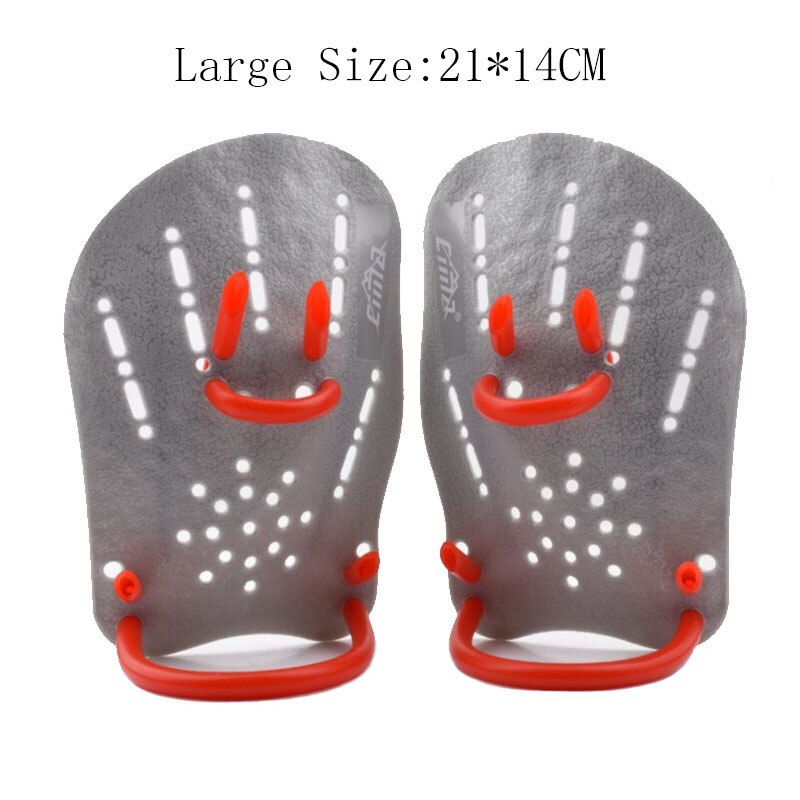 Surfen Duikuitrusting Mannen Vrouwen Zwemmen Paddle Kids Vinger Palm Hand Handschoenen Dragen Siliconen Zwemmen Vinnen Krachttraining: Gray Size L