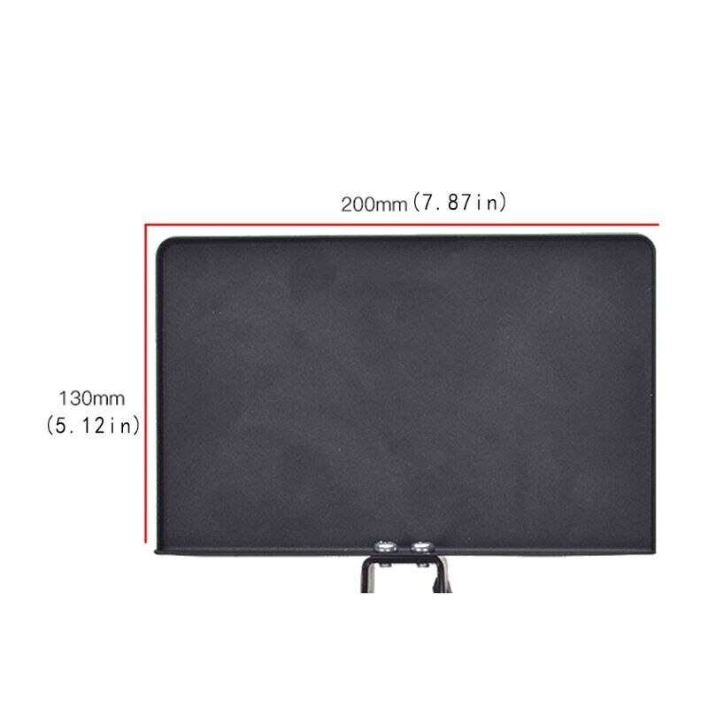 Microphone Stand Tray - 200x130mm - Carbon Steel + Rubber - for Live Broadcasts + Phone Clip Holder