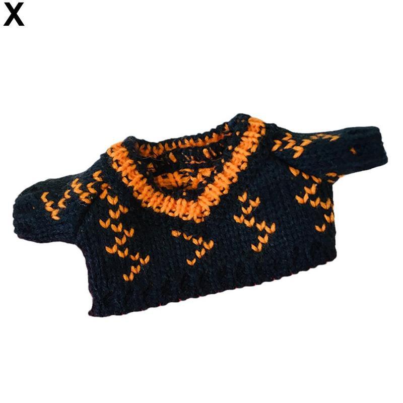 1 sztuk 20cm pluszowe zabawki słodkie ubrania z miękkiej dzianiny sweter zima Vintage dzieci lalki zabawki urodziny prezenty świąteczne akcesoria: X