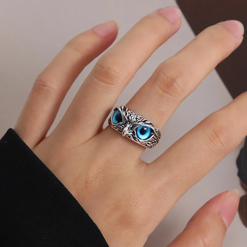 Anillo gótico abierto de serpiente para mujer, anillos ajustables con animales, para reptiles, accesorios de joyería con personalidad Punk, tentáculos de joyería: Beige