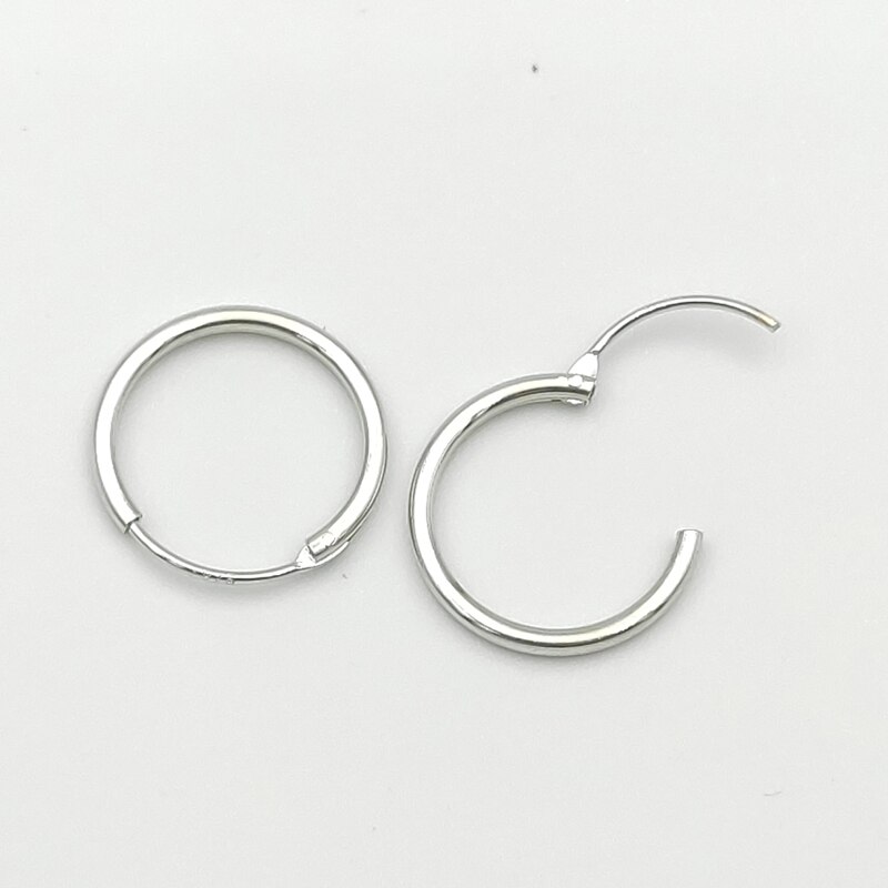 10pcs/lot 925 Sterling Silver Segment Hoop Nose Ring septum Clicker Tragus Cartilage Ear piercing 8mm 10mm 12mm