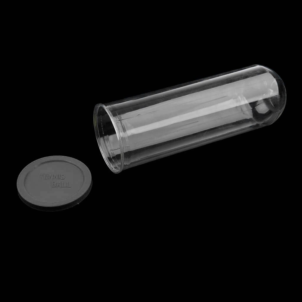 MagiDeal Portable Transparent PVC Tennis Ball Can Holder Container Storage Tin Bucket Canister Hold 3 Tennis Balls