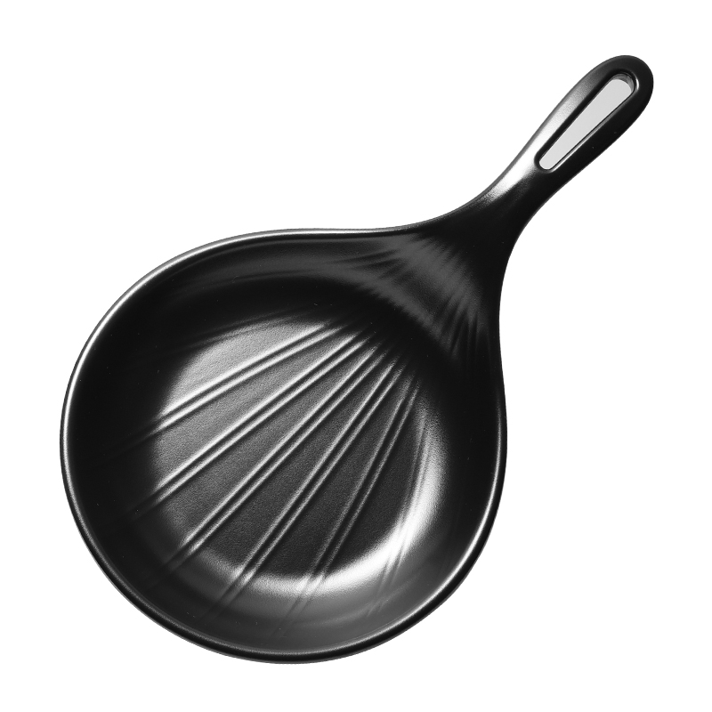 Zwarte Parel Melamine zwarte Pan met Matten Afgewerkt (4 grootte van een set)