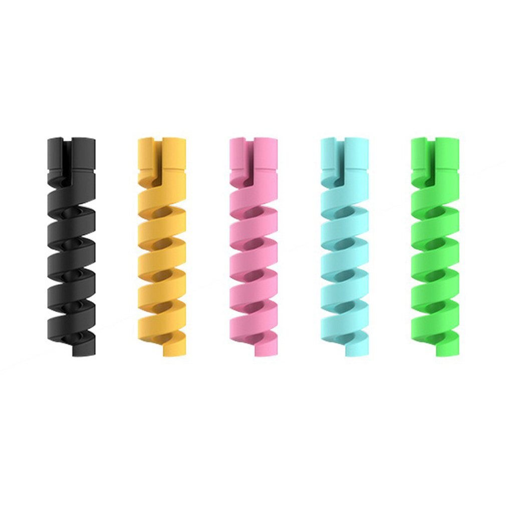 2-10Pcs Cable Protector Winder Wire Cord Organizer Cover for iphone USB Charger Cable Cord Spiral USB Cable Protection