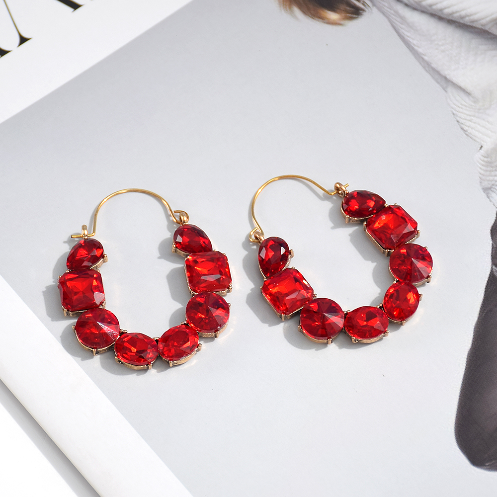 -Sell Colorful Rhinestones Metal Long Dangle Earring High Trendy Crystal Jewelry Accessories For Women: BRONZE