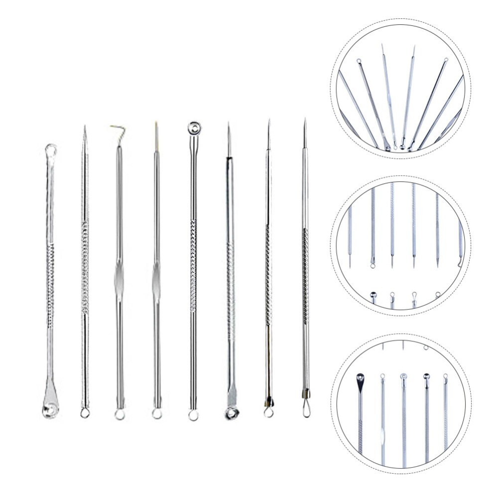2 sets naalden mee-eter naald roestvrij staal acne pin acne pin voor gezicht doe-het-zelf thuis thuis: Default Title