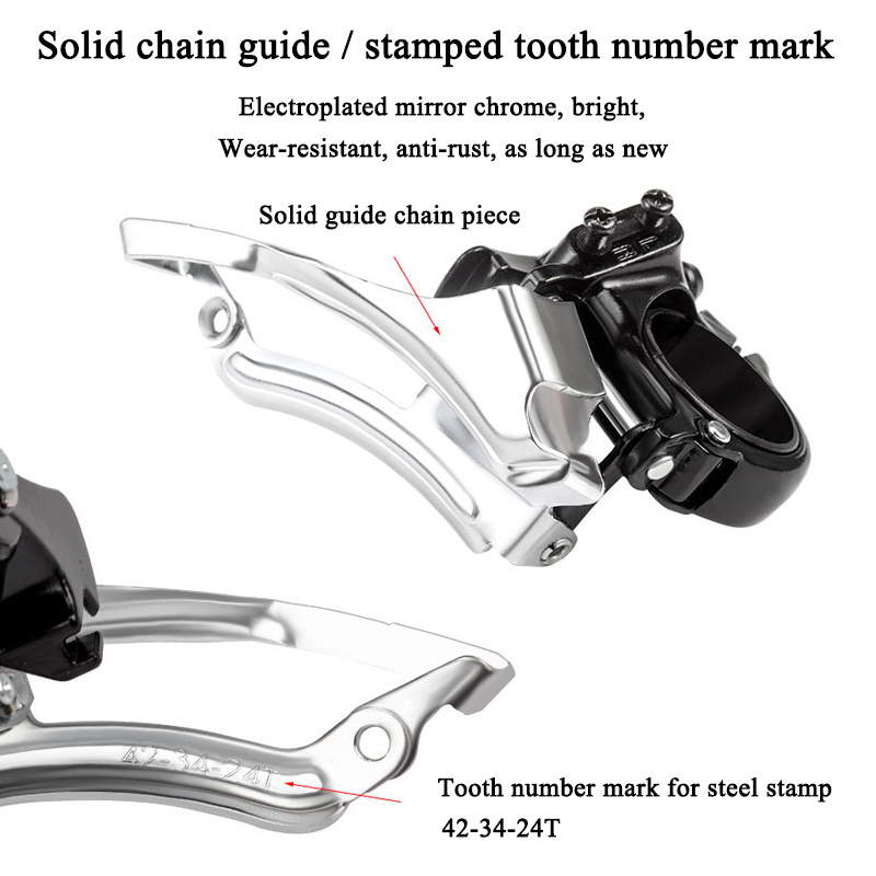 MicroNEW – ensemble de vitesses pour dérailleurs, 3x8, 24 vitesses, 8 S, levier avant, dérailleur, 8 vitesses, Compatible avec Shimano Sram