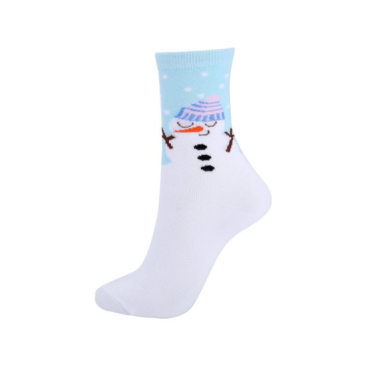 Autumn Winter Christmas Socks Christmas Tree Snow Elk Cotton Happy Socks PEONFLY Men Year Santa Claus: T