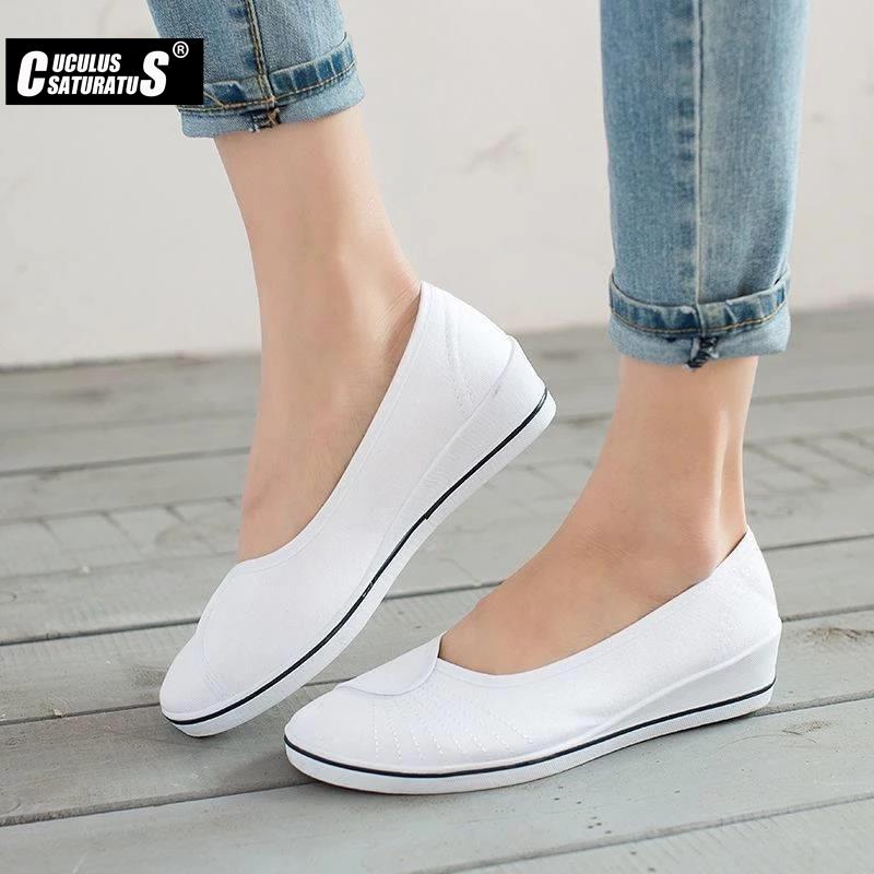 Cuculus 2022 Female Canvas Shoes Women loafer Sneakers Walking Shoes Breathable Casual Ladies Flats Footwear 804