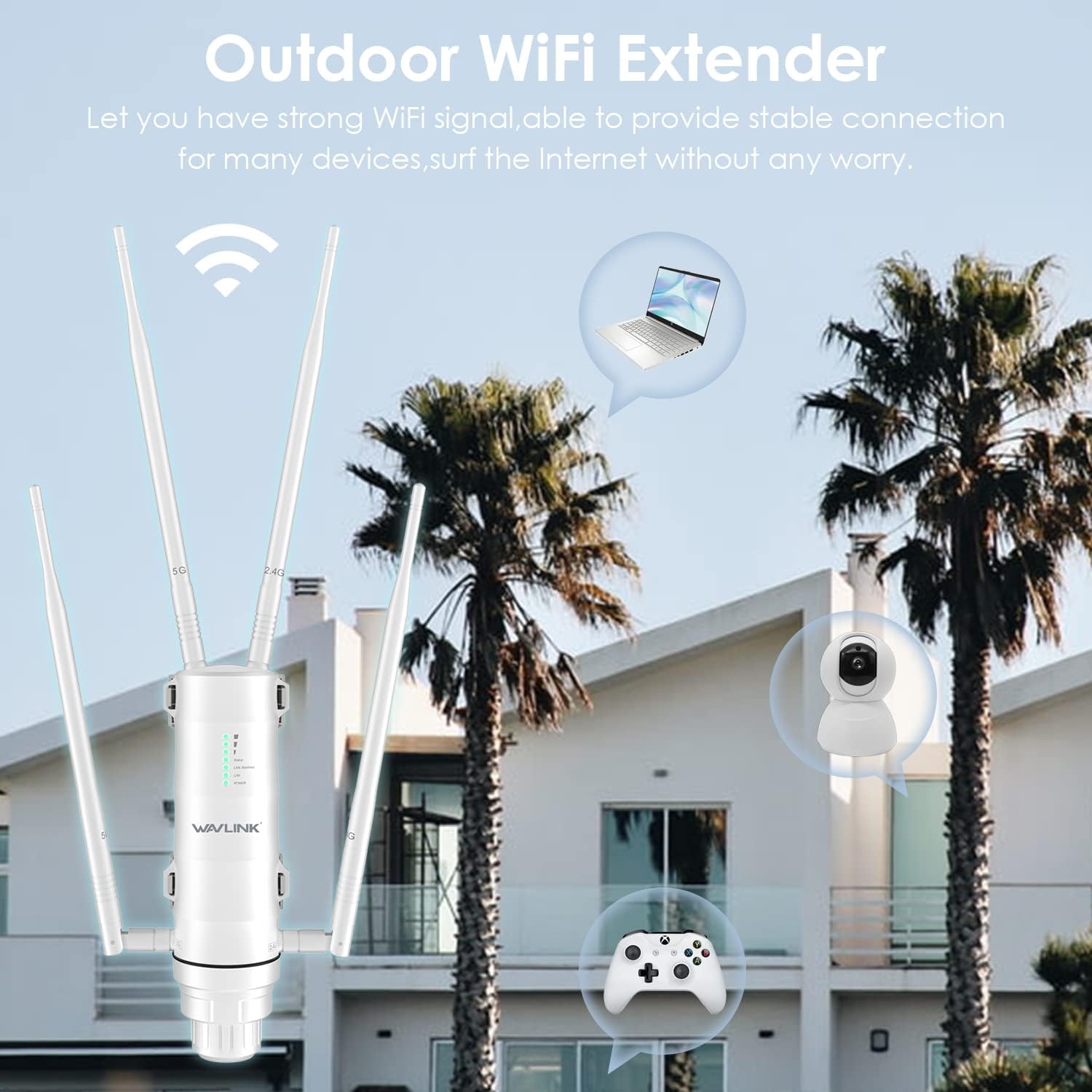 Wavlink wlan-Verstärker  ac1200 mit großer reichweite, dualband-zugangspunkt mit aktiver/passiver poe-ap-wlan-signalverstärkerantenne