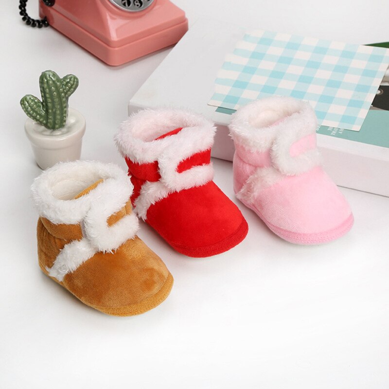 Zapatos cálidos de invierno para bebés, suéteres tejidos, botas, botín, cuna para niña, zapato para niño pequeño de 0 a 1 año