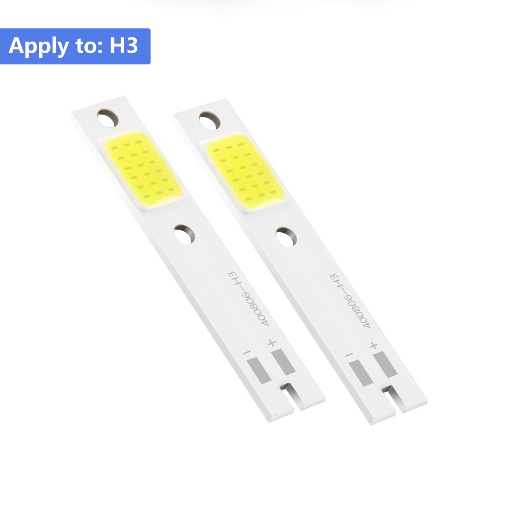 LSlight LED COB Chip 12V Car Headlight Bulbs H1 H3 H4 H7 H11 9004 9005 9006 9007 COB Light Source White for Replace C6: H3