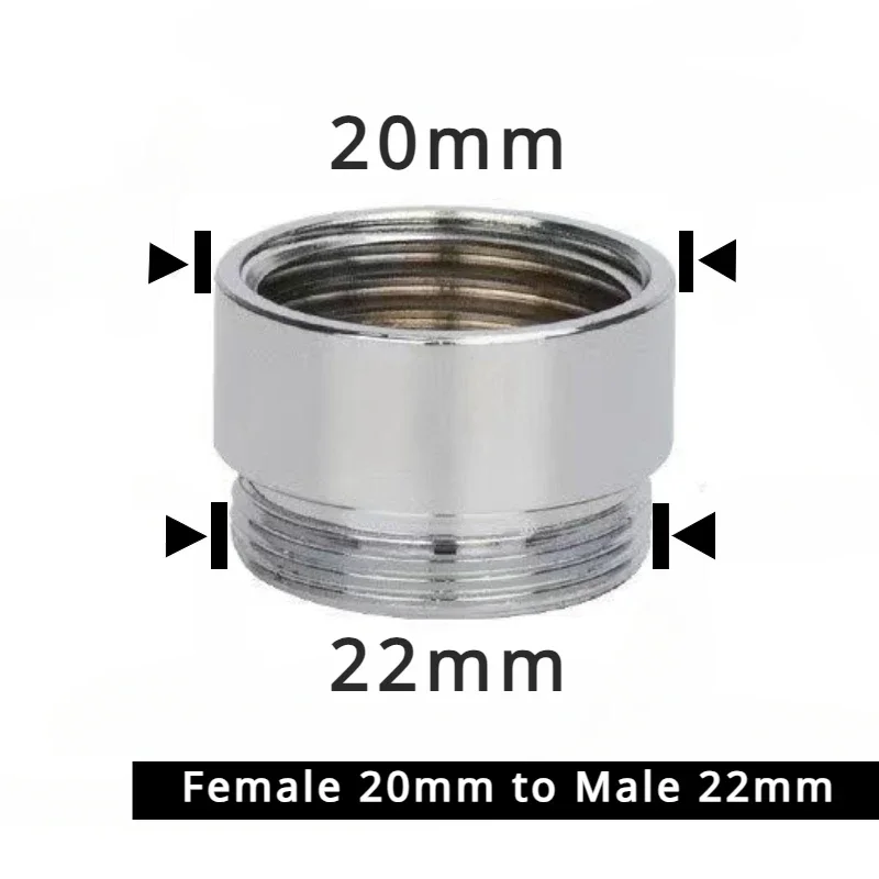 Stainless Steel Faucet Connector M22 To M20 M18 M1/2" Thread Joints Water Purifier Accessory Kitchen Water Tap Adapter Fittings: black