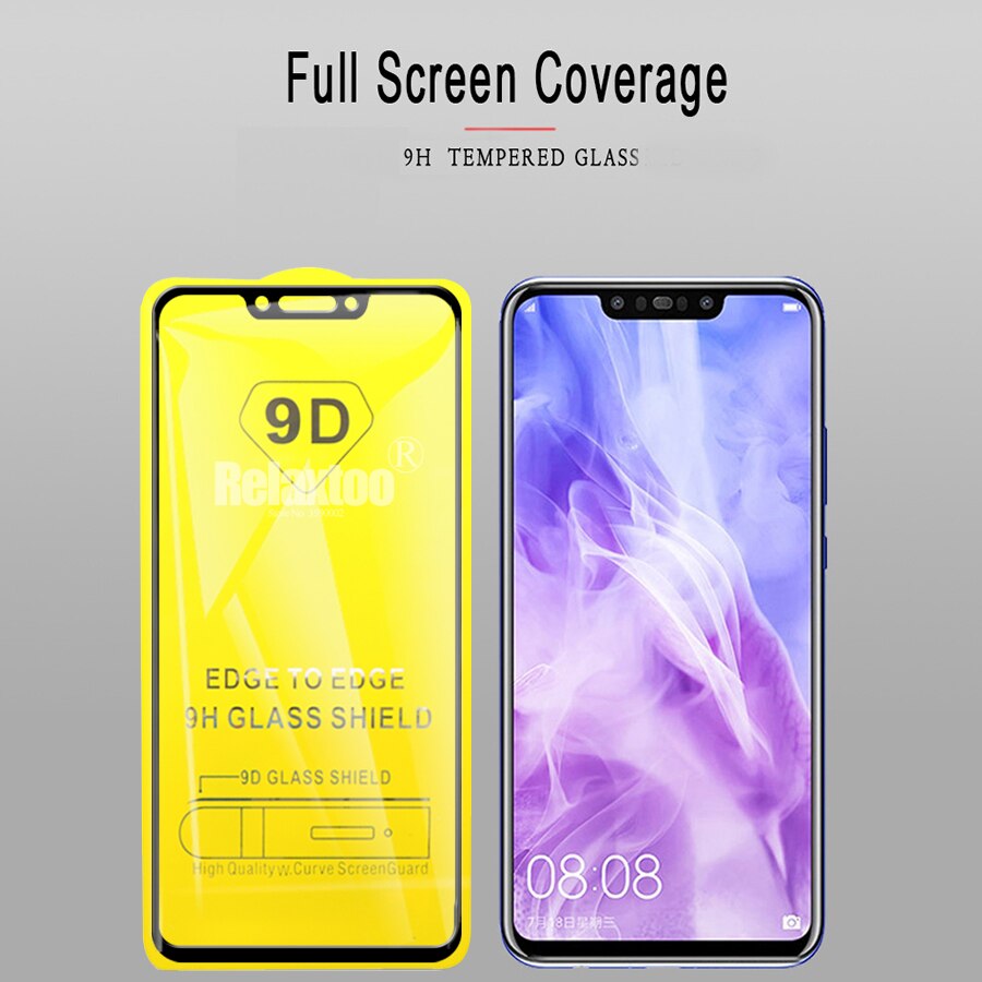 Vidrio templado de pegamento completo 9D para Huawei Nova 3 Protector de pantalla de vidrio Protector para Huawei Nova 3i 3e 3 i e En huawey Nova3 película