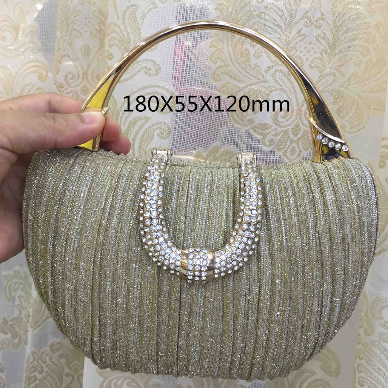 Green Sequined Handbag For Women Clutch Purses For Women Evening Bags Sparkling Shoulder Envelope Party Handbags pochette Femme: gold