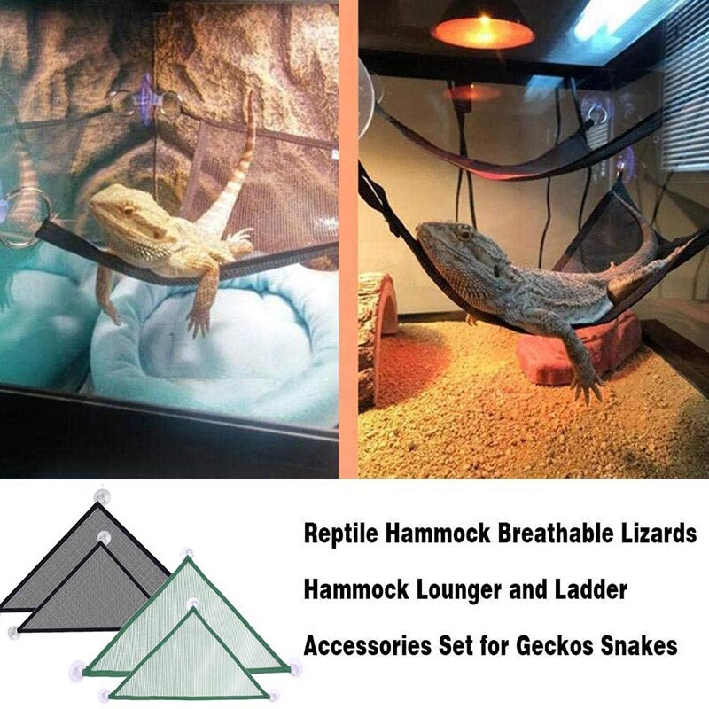 4 Stuks Van Bebaarde Draak Hagedis Hangmat, Reptiel Hangmat Lounge Stoel Ladder Hagedis, Gecko, snake Zitstok En Spelen