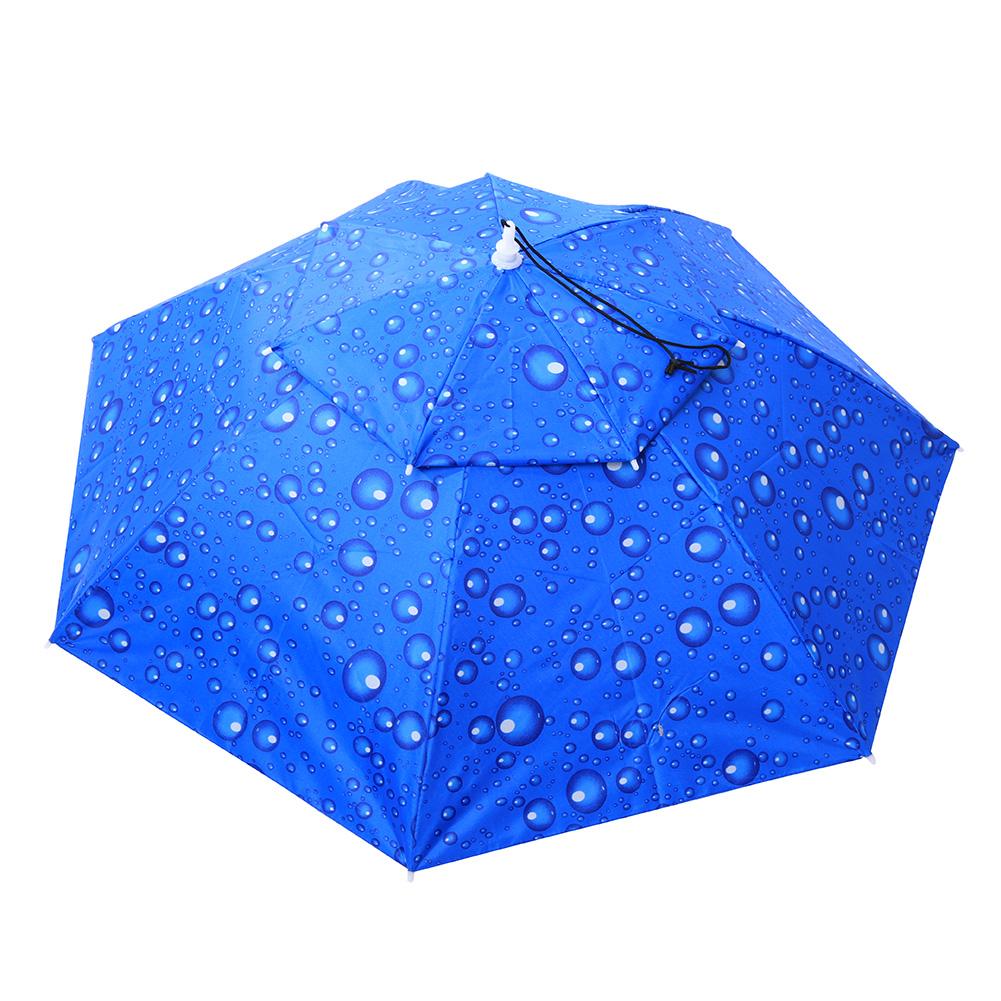 Faltbare Kopf Regenschirm Hütte Angeln Kappen Anti-Regen Anti-Uv Außen Tragbare Reisetasche Wandern Strand Angeln angehen pesca Regen Getriebe: 6