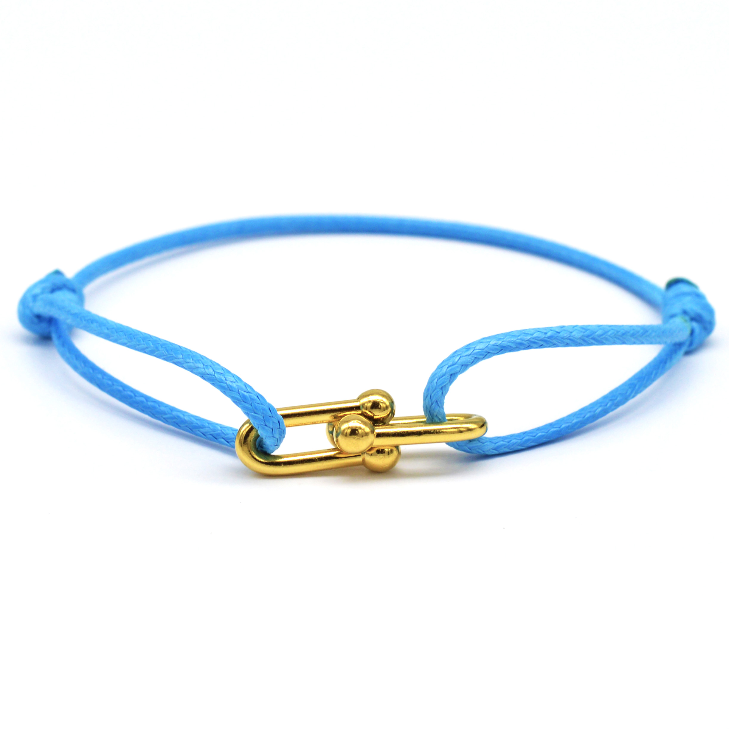 Zalman-pulsera con hebilla de herradura de bambú Simple, cinta trenzada, pulseras de cuerda ajustables DIY, joyería de acero inoxidable para hombres y mujeres: Verde oscuro