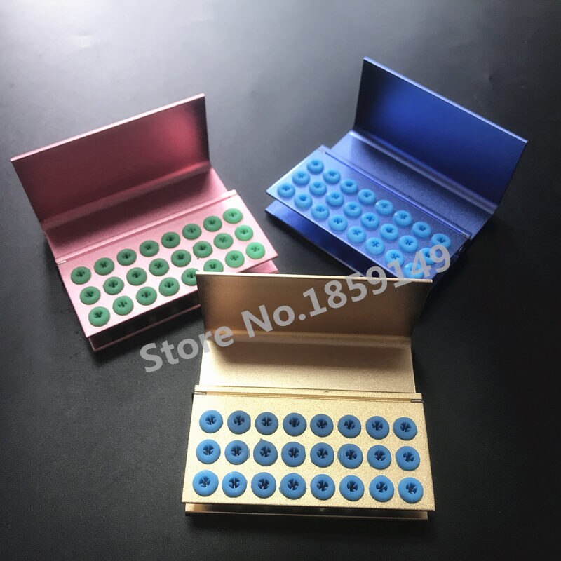 Fraises dentaires FG, 24 trous, 3 pièces, désinfection, support à Autoclave, blocs de silicone