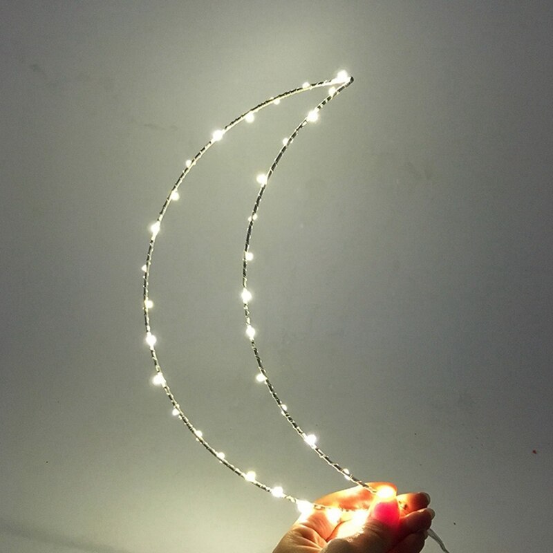 Leuke Maan Hanger Verlichting Voor Woonkamer Creatieve Metalen Frame Led Night Lights Lichten Nieuw Jaar Verjaardagsfeestje Decoratie