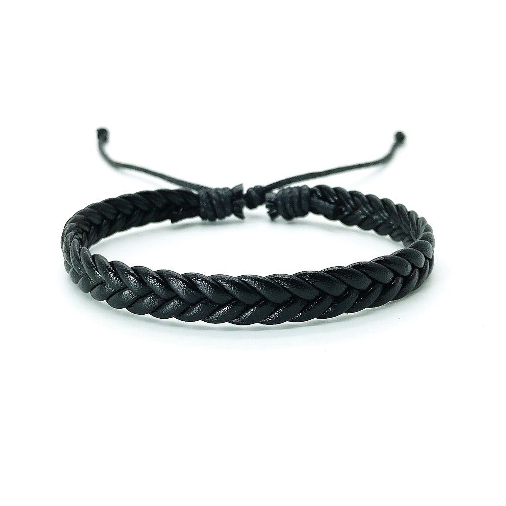 Bracelets 3 couches en cuir noir et marron pour hommes et femmes, nouvelle , Bracelet à breloques, corde tressée tissée à la main, , 2022: LB0002-1