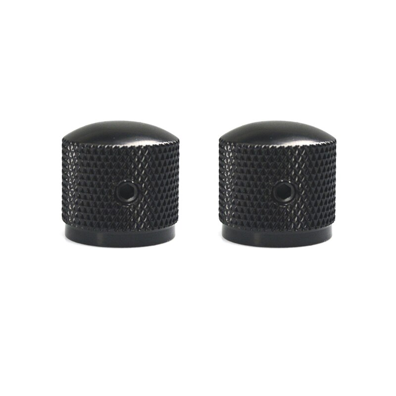 Manopola del volume del tono della chitarra professionale in metallo Potenziometro Cappello Cappello Parti di chitarra di grandi dimensioni Manopola di spinta con foro Accessori Guitarra: Black