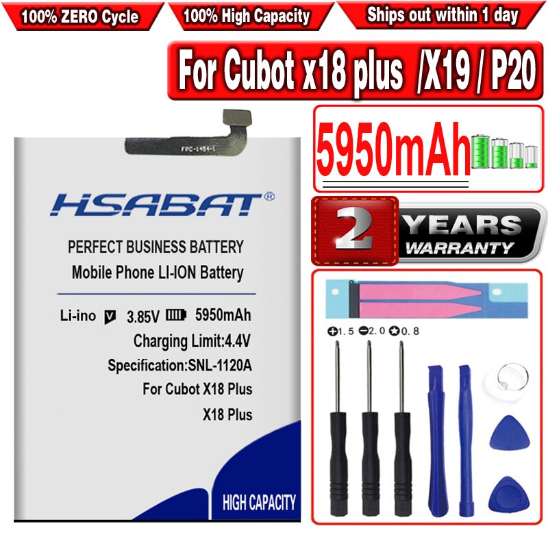 Hsabat 5950 Mah Batterij Voor Cubot X18 Plus Voor Cubot X19 Voor Cubot P20 Batterijen