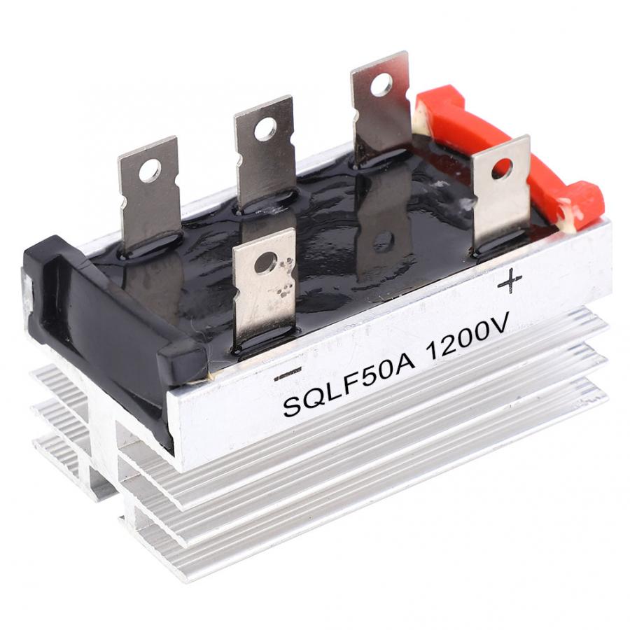 4 stuks gelijkrichter sqlf 50a 1200v 3- fase gelijkrichtmodule met koellichaam