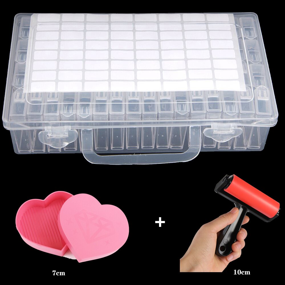 Diamant Schilderen Gereedschap S Opbergdoos 64 Slot Rhinestone Container Steen Diamant Borduurwerk Case Sieraden Boor Organizer