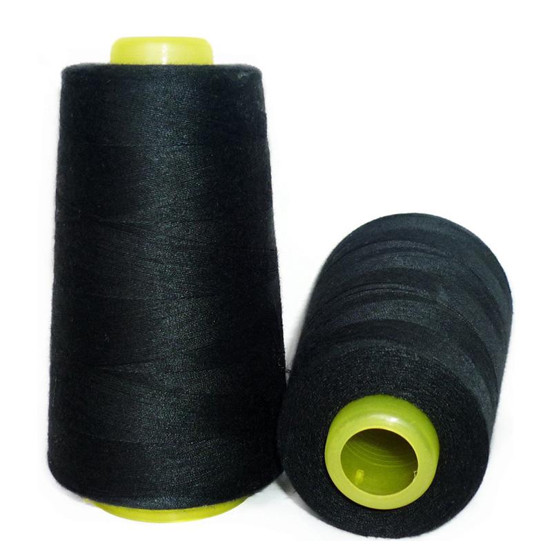 3000 Yards Overlock Sewing Thread Yard Spools Cone for Serger Quilting Upholstery Beading Drapery (Black)