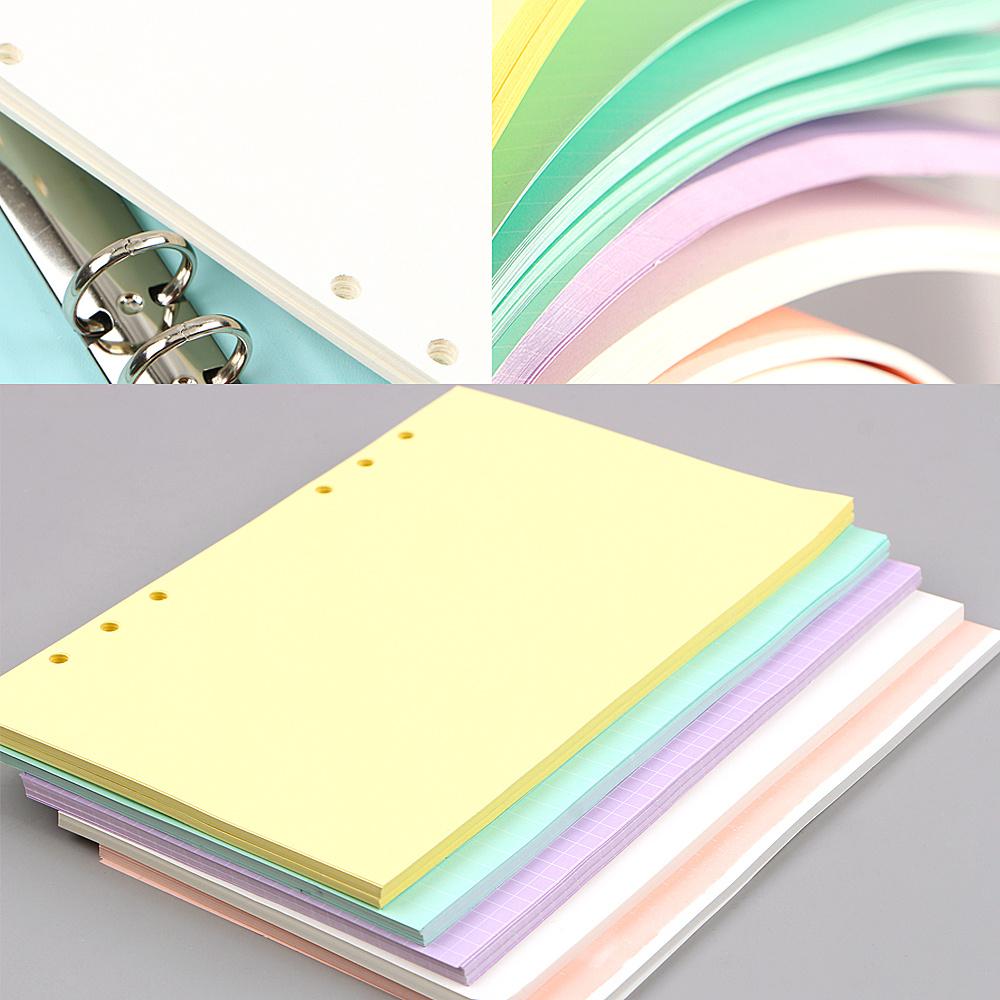 Notebook Accessories A5 A6 Solid Color Planner Inners Filler Papers 40 sheet/ Set Notebook Paper School Supplies Notebooks