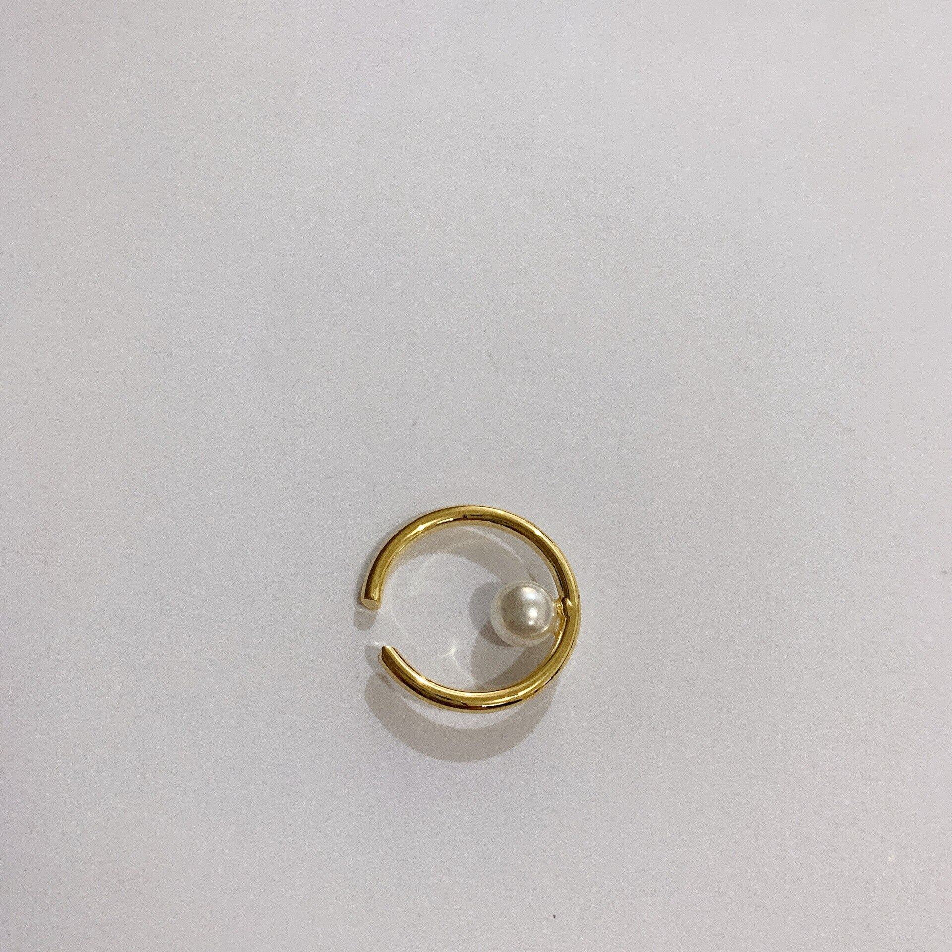 Minimalistischen Gold Silber Farbe Offenen Kreis Earcuff Perle Clip auf Ohrringe Frauen Mann Ohr Manschette Earless Ohrringe ohne durchbohren: klein Gold